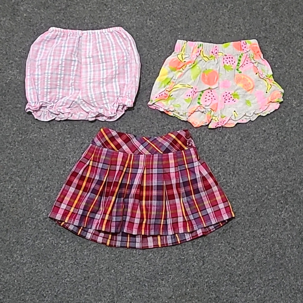 3 PC toddler girls summer bottoms